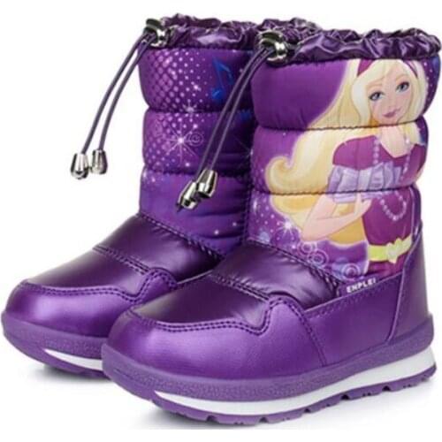 Winter 2020 Boots Girls Sequins Wool Baby Warm Shoes Student boys Snow Boots Waterproof Princess Boots Kids Sneakers