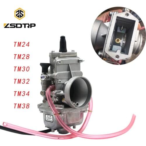 ZSDTRP Carburetor For Mikuni TM28 TM30 TM34 TM32 Flat Slide Smoothbore Carb TM34-2 for Honda 250 CR250 for Kawasaki KX125 150