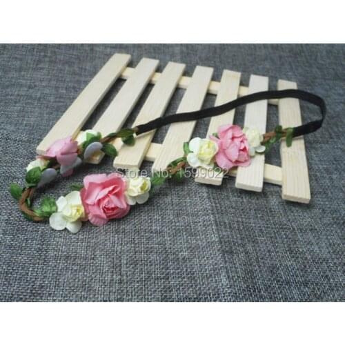 12pcs/lot Boho Floral Flower Forehead Hair Head Pieces Kid Flower Girl Pageant Children Birthday Party Decoration Accessories