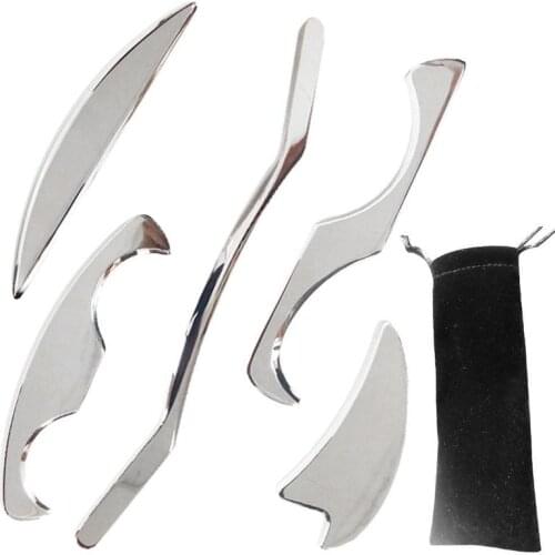5pcs/set Steel Myofascial Release Knife Muscle Soft Tool Massager Health Physiotherapy Relaxation Care Tissue Exe L0Y9