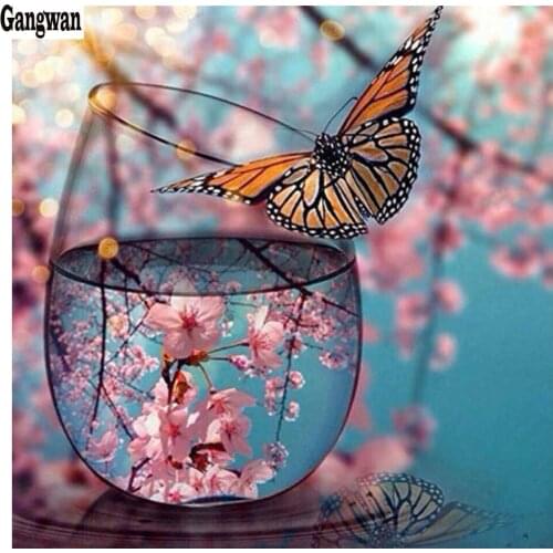 5d diamond painting diamond embroidery bead glass flowers full diamond mosaic Cherry blossoms picture of rhinestone cross-stitch