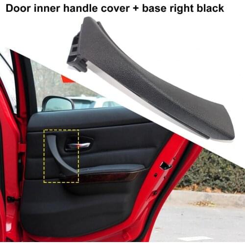 ABS Protective Right Inner Door Panel Handle Cover Base 51417230850 51419150336 Black Interior Handle Pull Trim Durable