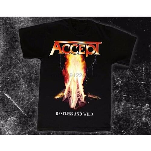 Accept -Restless And Wild- German Heavy Metal Band T_Shirt- Sizes S To 3Xl Classic Custom Design Tee Shirt