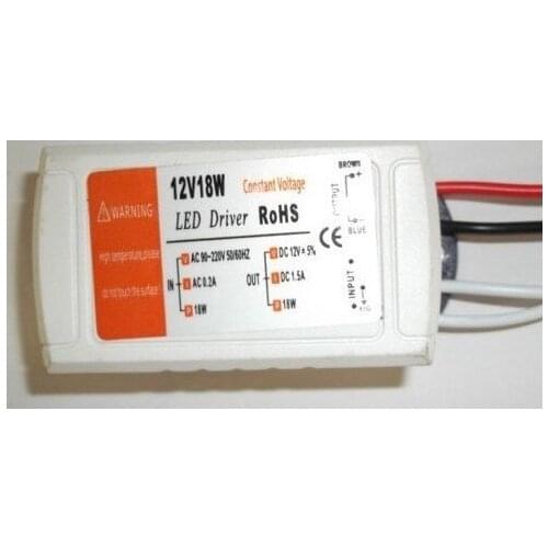 Free shipping 1pcs DC 12V 1.5A led light transformer LED constant voltage power supply adapter 18W