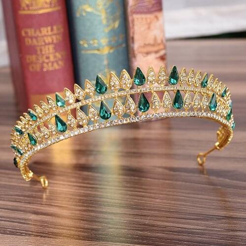DIEZI 5 Color Korean Luxury Crown Bridal Wedding Hair Accessories Crystal Crowns Tiaras Diadem Girls Headpiece Headbands