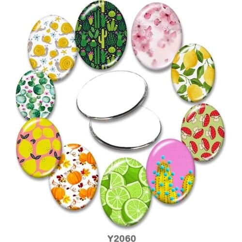Fruit Oval glass cabochon 13x18mm/18x25mm/30x40mm flat back Making findings TRY2060