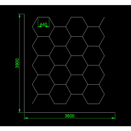 Customized 3.6*3.9M Led Hexagonal Lighting for Home Garage Honeycomb Lamp