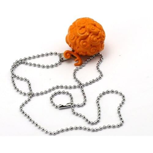 H&F 12pcs One Piece Devil Fruit Ace Flame-Flame Fruit & Luffy Gum-Gum Fruit Figure Collectible Toys necklace Pendant