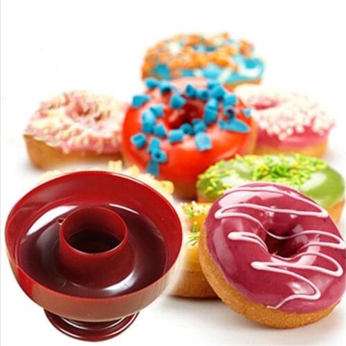 Bakery Decorating Cake Tool Home Food-Grade Plastic Cake Maker Mold Desserts Cutter DIY Donut Mold Fondant Doughnut Cutter CSV