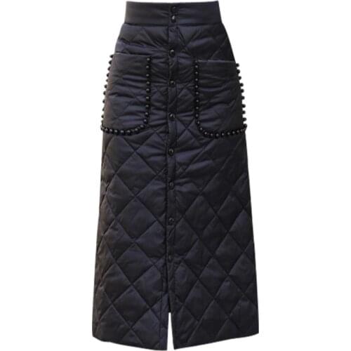 Cotton skirt womens long skirt thicken plus size 5xl