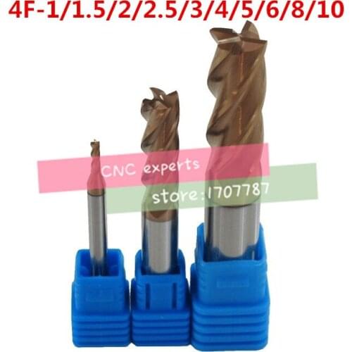HRC60 4F-1/1.5/2/2.5/3/4/5/6/8/10 cnc cutter tool tungsten alloy milling cutter ,CNC machine, milling machine, CNC milling tools