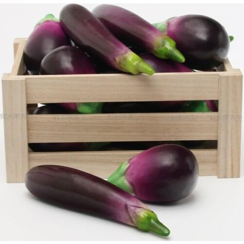 Artificial eggplant aubergine brinjaul fake vegetables props hotel dining room hall restaurant decoration Faux Vegetables model