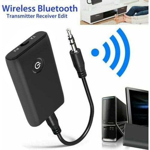 JTKE 2 in 1 Wireless Bluetooth 5.0 Transmitter Receiver Chargable for TV PC Car Speaker 3.5mm AUX Hifi Music Audio Adapter