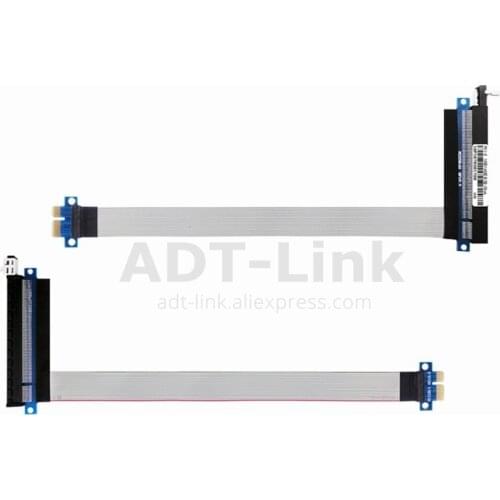 Bitcoin Miner 1X to 16X PCIe Flexible Flat Extension FFC PCI Express 1 to 16 X Adapter Riser Card Adapter PCI-E Extender Cable