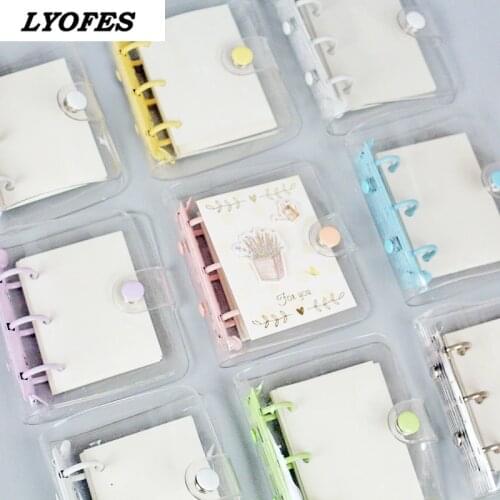 Kawaii Glittery Bling Mini Pocket 3 Ring Binder Diary Notebook Journal Agenda DIY Photo Book Korean School Stationery