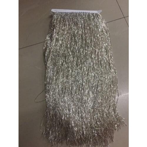 Lace stock 5yard/bag YM354# 50cm silver and gold Tassels for sawing dress fringe trim alibaba express