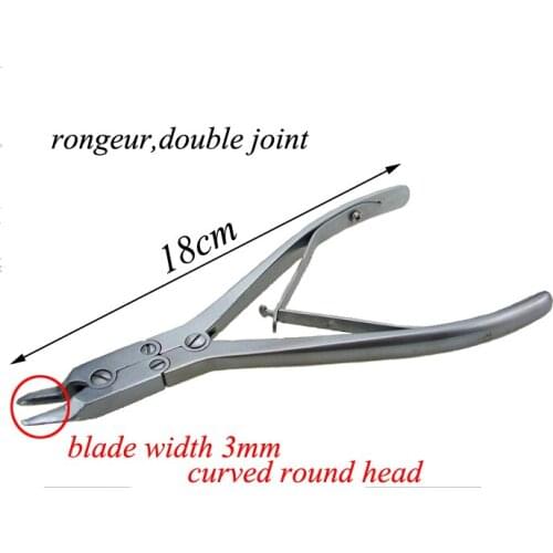 Medical Small animal orthopedic instrument double joint rongeur forcep eagles beak pliers curved round head scissors Veterinary