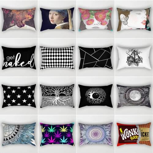 Nordic Style Geometric Pillow 30*50/40 * 60cm Rectangular Sofa Cushion Lumbar Pillow Cushion Personalized Pillow Double-Sided