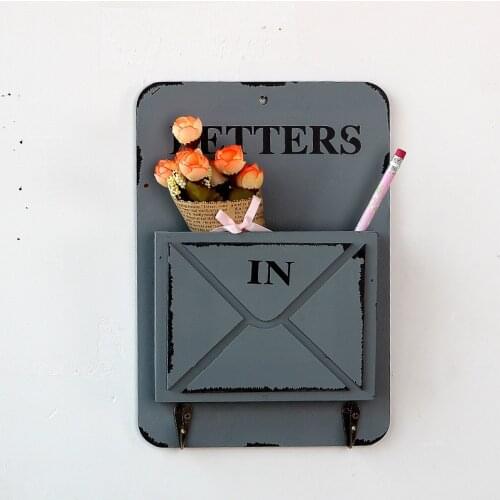 New Fashion Wooden Storage Hook Racks Vintage Wood Letter Holder Box Coat Hat Clothes Robe Key Holder Rack Wall Hanger