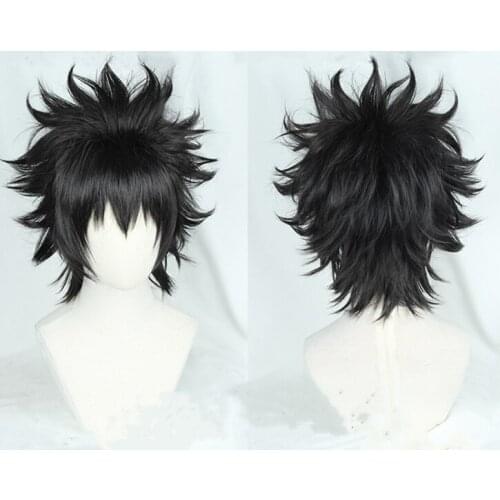 Anime My Hero Academia Shindo Yo Cosplay Wig You Shindou Short Black Heat Resistant Synthetic Hair Wig + Wig Cap