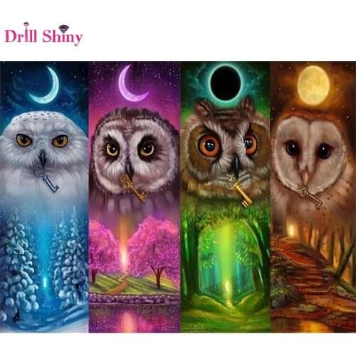Full diamond embroidery 5d Four Season Owl DIY Diamond Painting Cross Stitch kits Needlework Mosaic sale 3d wall sticker