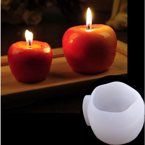 Apple shape silicone mold DIY fondant, soap, candle, plaster mold Decoration tool