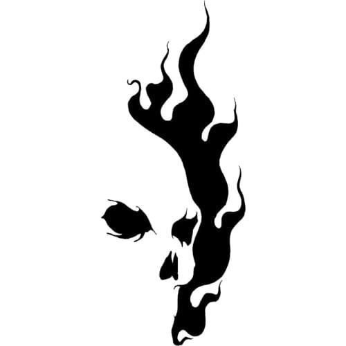 22.8*9.5CM SKULL FLAMES Fun Car Stickers Motorcycle Reflective Vinyl Decals C2-0609