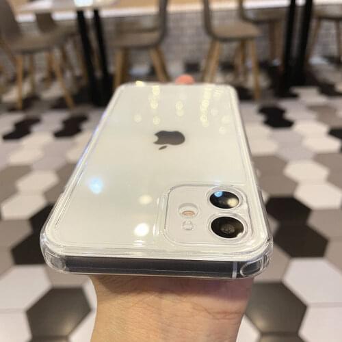 Ultra Thin Clear Case For iPhone 12 11 Pro Max Mini XR X XS 7 8 Plus SE 2 Transparent Shockproof Phone Shell Soft Silicone Cover