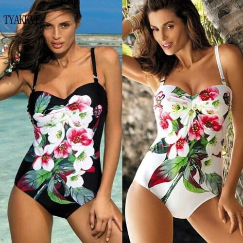 Vintage One Piece Swimsuit Swimwear Women Push Up Monokini 2020 Bodysuit Plus Size Swimwear Beach XXL Retro Bathing Suit Female