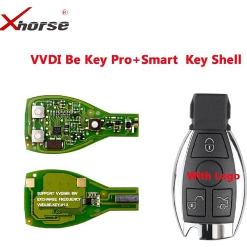Xhorse VVDI BE Key Pro Improved Version For Mercedes Benz Smart Key Shell 3 Button with Logo