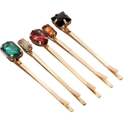 5 Pcs Hairpins Drill Elegant Attractive Beautiful Bobby Pins Hairpin Barrettes Hair Clips Decoration for Women Ladies