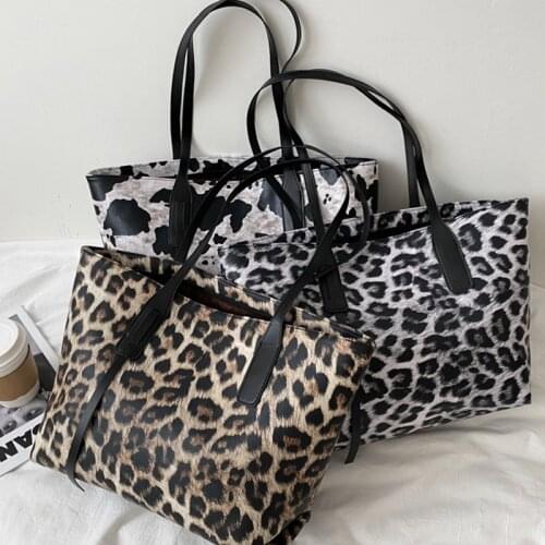 Women Shoulder Handbags Large Capacity Leopard Printed Fashion Crossbody Female Designer Shopping Travel Satchel School Pack