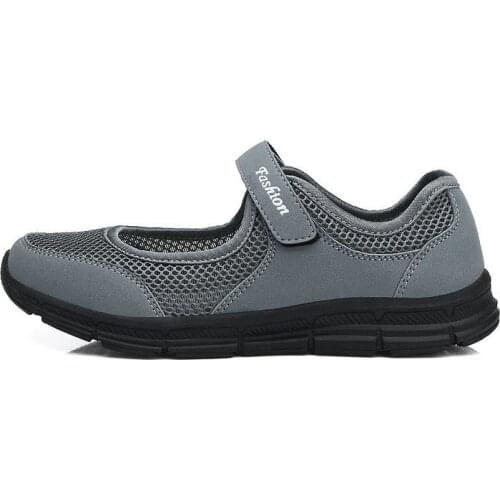 New Summer Breathable Women Sneakers Healthy Walking Mary Jane Shoes Sporty Mesh Sport Running Mother Gift Light Flats Size35-42