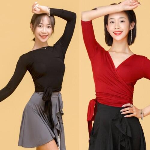 Latin Dance Shirts Ladies Short Sleeve Ballroom Latin Top For Women Rumba Cha Cha Samba Dancing Clothes Practice Wear DN9350