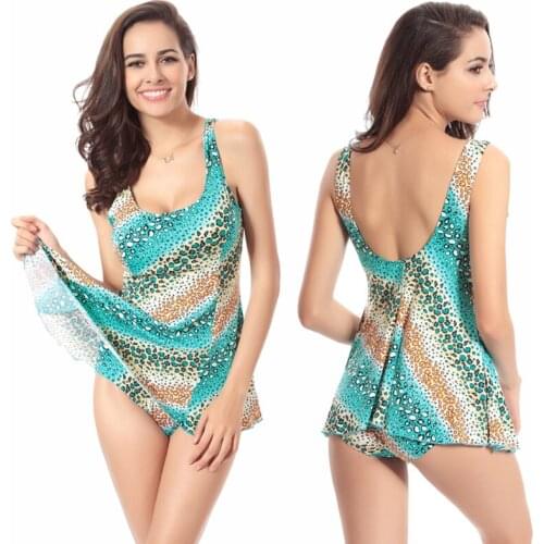 SexeMara 2017 Newest Vintage Print Big Female Large Womens One Piece Modest swimsuit Push up Plus size swimwear XXXL