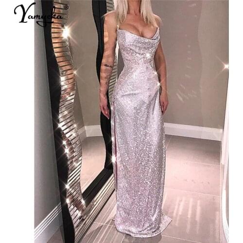 Sexy Bling Metal Chain Crystal Diamond Summer Dress women luxury Night club Gold silver Sequins Body vestidos Party Dresses 2020
