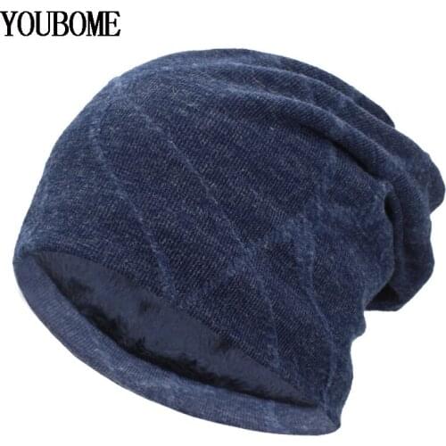 YOUBOME Winter Hats For Men Knitted Hat Women Skullies Beanies Mask Brand Winter Beanie Gorros Bonnet Warm Baggy Wool Hat Caps
