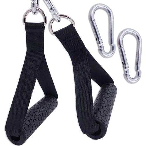 1Pair Resistance Bands Handles Anti-slip Grip Heavy Duty Gym Handles for Cable Machine Attachment Home Fitness Workout Equipment
