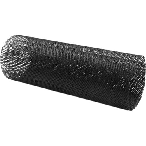 1 Piece 100x33cm Car Aluminum Alloy Front Bumper Air Inlet Grill Mesh Sheet Rhombic Hexagon Grille Mesh Sheet Black