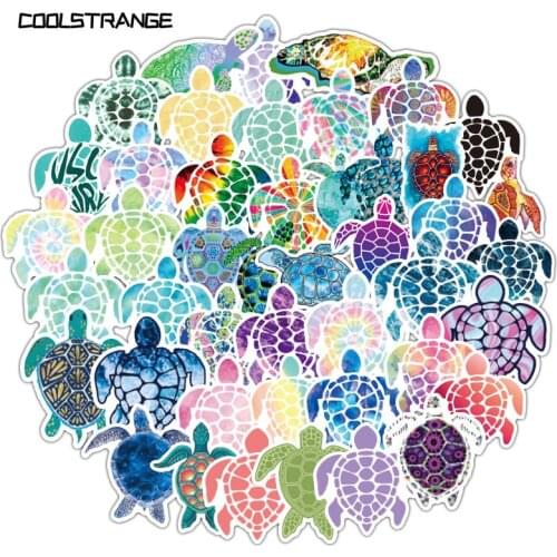 10/30/50Pcs Colorful Sea Turtle Stickers For Motorcycle Skateboard Bicycle Laptop Suitcase Guitar Car Phone Toys Pegatinas