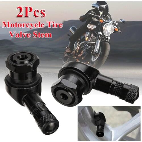 2Pcs Motorcycle Rim 90 Degree Angle Aluminum Alloy Valve Motorcycle Wheel Tire Tubeless Valve Stems For Rim Wheel Parts CNC