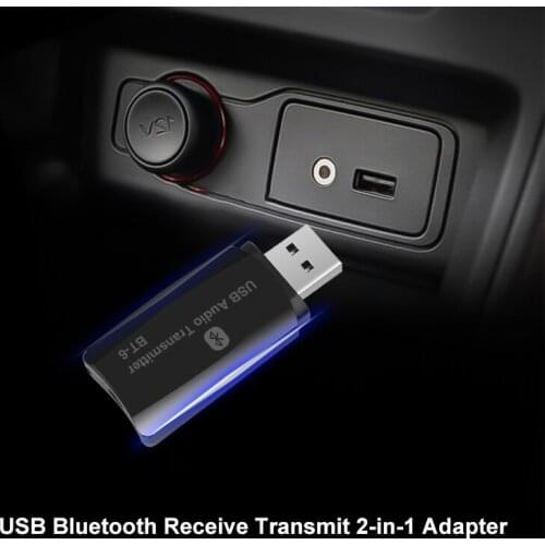 2 in 1 Wireless Bluetooth 5.0 Adapter Dongle 3.5mm USB Music Audio Receiver Transmitter for TV PC Computer Headphone