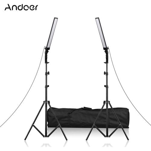 Andoer Handheld LED Lighting Kit 90Pcs 24W Beads Dimmable Photography LED Video Light Fill-in Light Bar Handheld LED Video Light