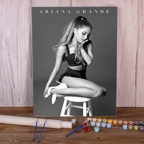 Ariana Grande DIY Paint By Numbers Package Acrylic Paints 40*50 Canvas Painting Handmade For Adults Handicraft For Handiwork