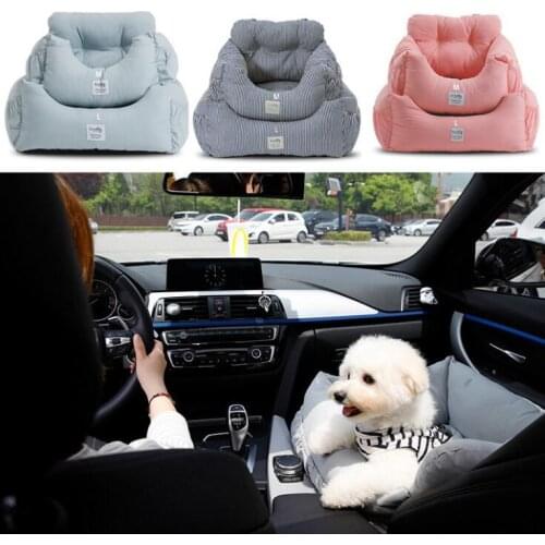 Dog Car Seat Bed Travel Dog Car Seats for Small Medium Dogs Front/Back Seat Indoor/Car Use Pet Car Carrier Bed Cover Dog Bed