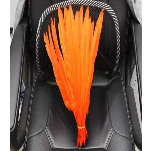 Free Shipping orange Long Goose Feathers Turkey Jewelry Findings Festival Wedding Party Decor Craft Feather 50pcs 30-35cm