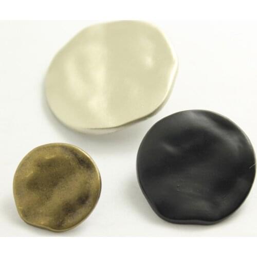 5PCS 18/25/30/38MM Big Decorative Button High Quality Irregular Plane Gold Buttons for Shirt Overcoat Sewing Accessory DIY