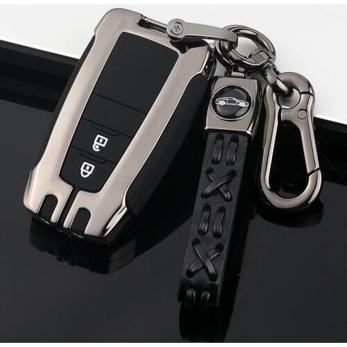 Aluminium alloy car key case car keychain car key bag for Toyota Camry 2019 PRADO CHR IZOA