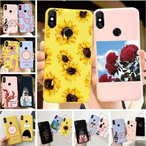 For Xiaomi Redmi Note 6 Pro Case Beautiful Printing Silicone Soft Phone Cover For Redmi Note6 Pro Candy TPU Bumper Coque Flower