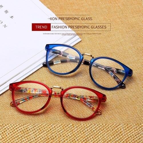 CLARA VIDA 2paires!!!! Metal High-definition Frame Men Women Reading Glasses Round Spring Legs Frame+1.0 +1.5 +2.0 To +4.0